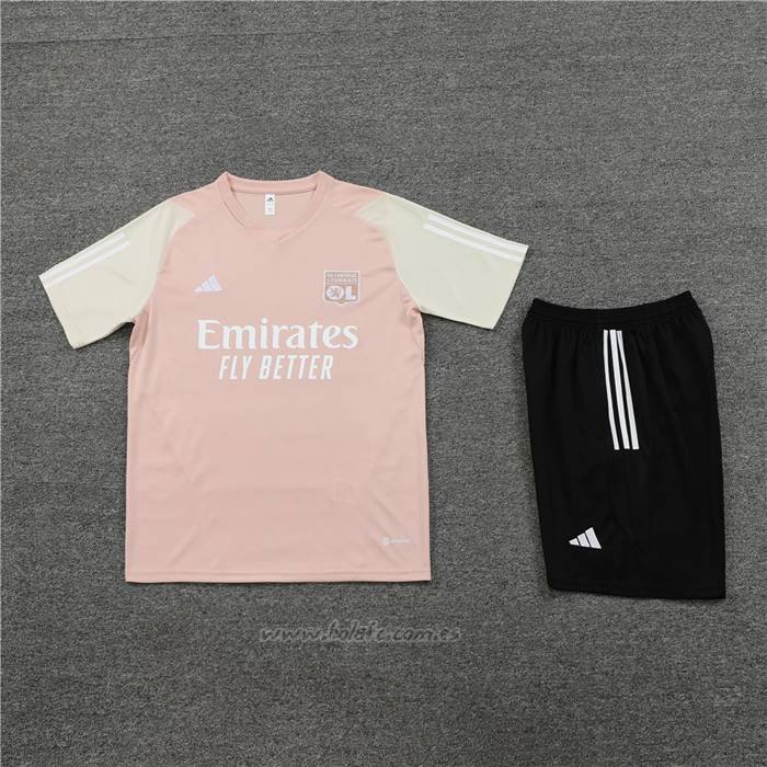 Chandal del Lyon Manga Corta 2023-2024 Rosa - Pantalon Corto